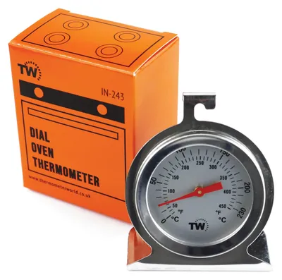 Ofenthermometer aus Edelstahl, 0–230 °C, für Umluft- und Gasöfen
