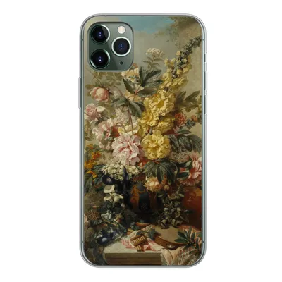 Produktbild von MuchoWow® Handyhülle Schutzhülle Hülle für iPhone 11 Pro Max Große Vase mit Blumen - Alte Meister - Malerei Silikon Softcase Handy Hülle - Schutz