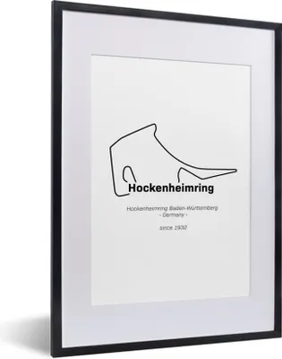 Produktbild von MuchoWow® Gerahmtes Poster Formel 1 - Deutschland - Rennstrecke 30x40 cm - Poster mit Schwarzem Bilderrahmen Wandposter Rahmen Foto Bilder - Wandposter Schlafzimmer