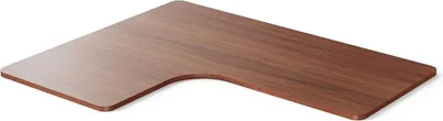 Produktbild von DESKSPACE Eck-Tischplatte, 2,5 cm massiv, Mahagoni, 160x130x70 cm, ideale Holzplatte für Esstisch & höhenverstellbaren Eck-Schreibtisch