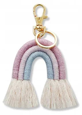 Produktbild von Little Angel Schlüsselanhänger Lila Regenbogen Fransen Kordel