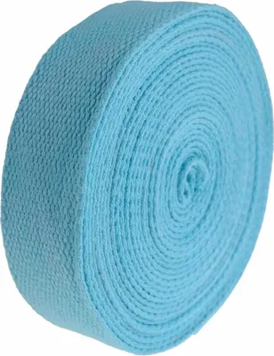 5m Gurtband, 30mm, 2mm stark, 100% Baumwolle hellblau