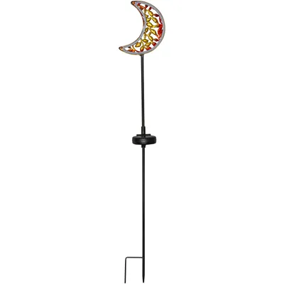 Produktbild von LED-Solarstab 'Linny', Mond, Flat-Neon-LED, Bronze