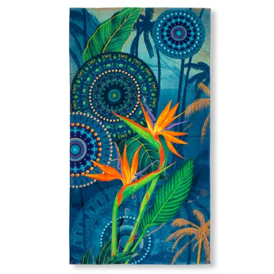 Produktbild von Beach towel HIP 100x180 cm - mandalas and strelitzia flowers