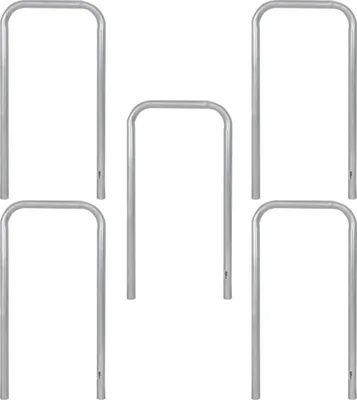 Produktbild von 5x Fahrradanlehnbügel 115x58 cm Stahl feuerverzinkt Ø 48 mm zum Einbetonieren Fahrradparker