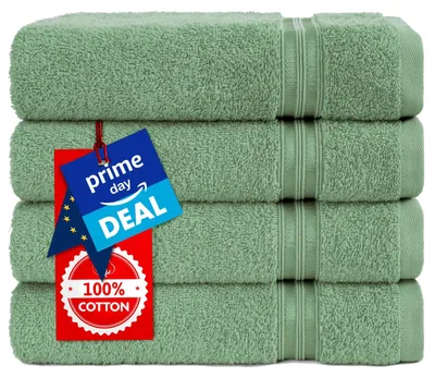 Immagine prodotto di Asciugamano in spugna - 50 x 100 cm - 100% cotone - Set da 4 - Per il bagno