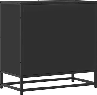 Produktbild von Nachttisch Schwarz 60x31x60 cm Holzwerkstoff und Metall