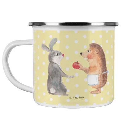 Produktbild von Mr. & Mrs. Panda Pott Hase Igel - Gelb Pastell - Geschenk, Teetasse, Lustige Sprüche, Trennungsschmerz, Outdoor Tasse, Herzschmerz, wanderbecher, und, Haferl, Trösten