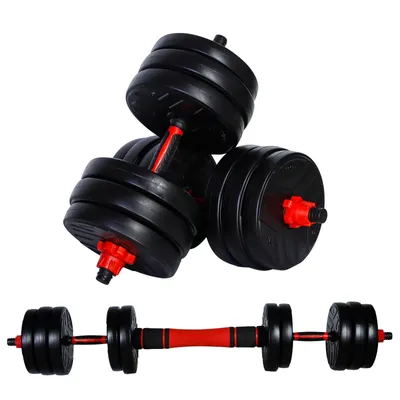 Produktbild von CCLIFE Hanteln Set 2er Kurzhanteln Langhanteln verstellbar Hantelset 30kg professionell Dumbbell mit Verbindungsstahlrohr Gewichten