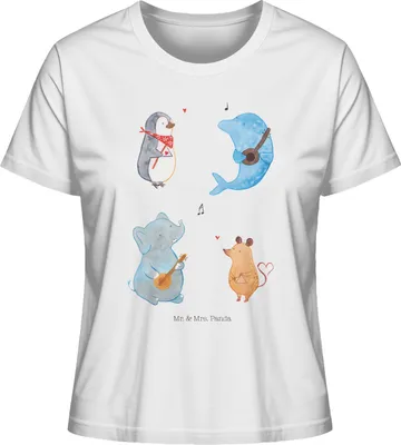 Produktbild von Mr. & Mrs. Panda Shirt Damen Big Band Größe XL - Weiß - Geschenk, Musik, T-Shirt, Lustige Sprüche, Oberteil, Elefant, Gitarre, Basic, Delfin, Pinguin, Baumwoll, Hund