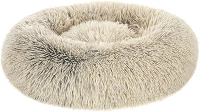 Produktbild von FEANDREA Hundebett, Katzenbett, weicher Plüsch, 50 cm, Khaki PGW037S01