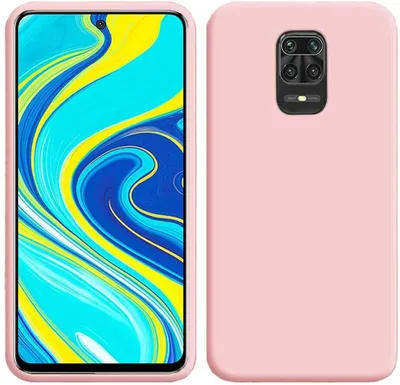 Obrázek produktu pro Pouzdro pro Xiaomi Redmi Note 9 Pro / 9S / 9 Pro Max, měkké silikonové ochranné pouzdro z tekuté gumy Růžový