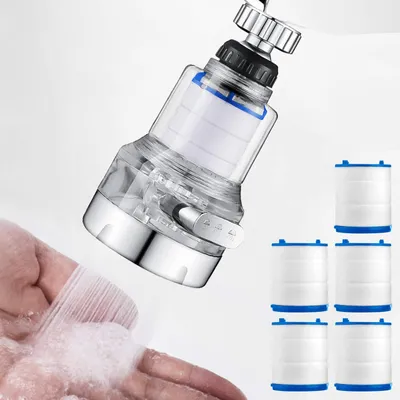 Produktbild von 360° drehbarer Wasserfilter für den Wasserhahn - ideal für Küche und Bad