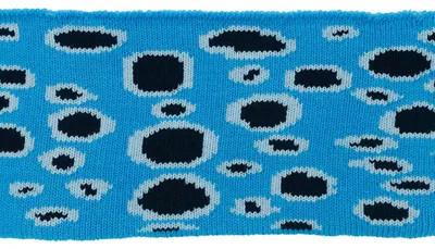 Cuff Bündchen Strickbündchen 110x7cm Baumwolle elastisch, Blasen blau