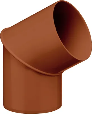 Produktbild von INEFA Regenrohrbogen 60 Grad für Fallrohr, PVC DN100 / 100mm Braun Verbindungsstück Dachrinnenzubehör, einfache Montage,  Germany