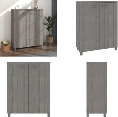 Produktbild von vidaXL Schuhschrank HAMAR Hellgrau 85x40x108 cm Massivholz Kiefer - Schuhschrank - Schuhschränke - Schuhaufbewahrung - Schuhschrank Holz