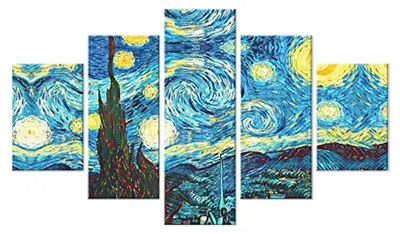 Productafbeelding van Moderne Wanddecoratie in 5 Panelen, 48 x 85 cm