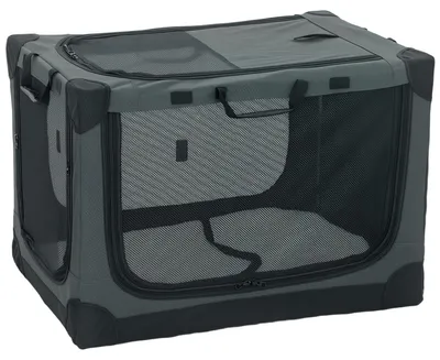 Produktbild von Hundebox faltbar Hundetransportbox mit Kissen abnehmbar waschbar Bezug aus Oxford-Gewebe für Hunde bis 20kg Armeegrün