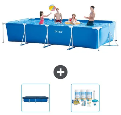 Produktbild von Rechteckiger Frame Pool - 450x220x84 cm - 3-teilig S22358