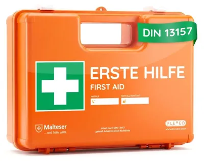 Immagine prodotto di Cassetta di pronto soccorso - DIN 13157:2021 - Con supporto a parete - Plastica - Istruzioni