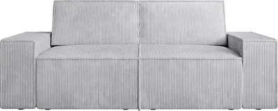 Produktbild von 2-Sitzer Sofa - Cord - Hellgrau - AMELIA