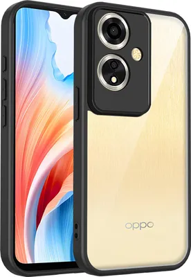 Immagine prodotto di Custodia per Oppo A59 cover posteriore trasparente con cornice in TPU, antiurto Nero