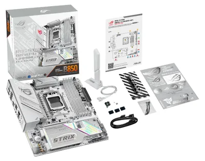 Produktbild von ASUS ROG STRIX B850-G GAMING WIFI, AMD, Sockel AM5, AMD Ryzen 7000 Series, AMD Ryzen 8000 Series, AMD Ryzen 9000 Series, DDR5-SDRAM, 256 GB, DIMM
