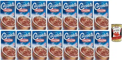 Produktbild von Crastan Cioccolata, Pulver Zubereitung für Schokolade, 14x 125g Packung, Jede Packung enthält 5 Beutel à 25g + Italian Gourmet polpa 400g