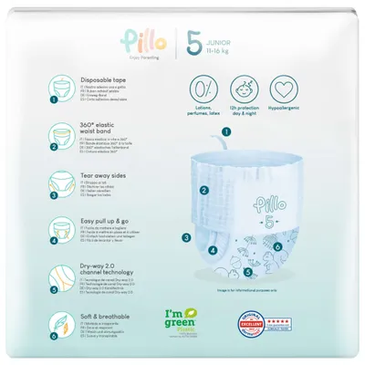 Produktbild von Pillo Windelhosen 112 Stk. Größe 5 (11-16 kg)