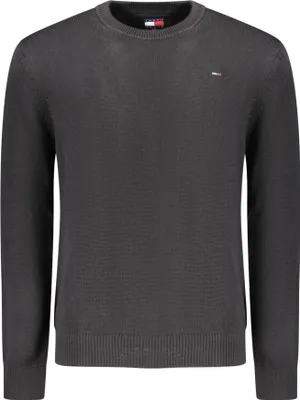 Produktbild von Herren Sweater Schwarz – Rundhals, Stickerei, Baumwolle