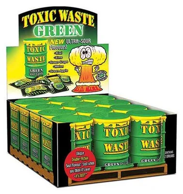 Produktbild von Toxic Waste Sour Candy Drum Green (12 x 42g)