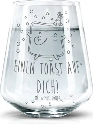 Produktbild von Mr. & Mrs. Panda Becherglas Toast Party - Transparent - Geschenk, Jahrestag, für Frauen, Hochzeitstag, Valentinstag, Tumbler Glas, Freund, Saftglas, Freundin, Wasserglas