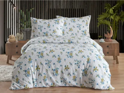Obrázek produktu pro Povlečení francouzské krep 220x200, 70x90 Olivie blue