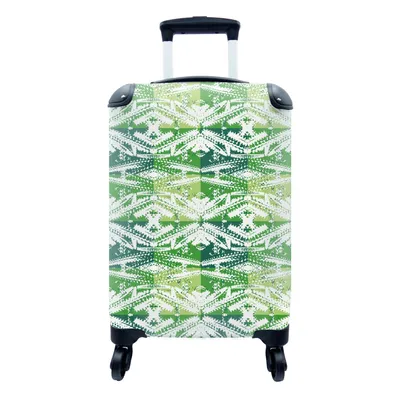 Produktbild von MuchoWow® Koffer Handgepäck Trolley Rollkoffer Kleine Reisekoffer mit 4 Rollen - Kaktus - Pflanzen - Muster - Cabin Size < 55x40x23 cm & 55x40x20 cm - Fotokoffer - Kabinenkoffer - Boardgepäck - Reise-Box - Reisekoffer - Reisegepäck - Koffer mit Bild - Trolley für Kinder