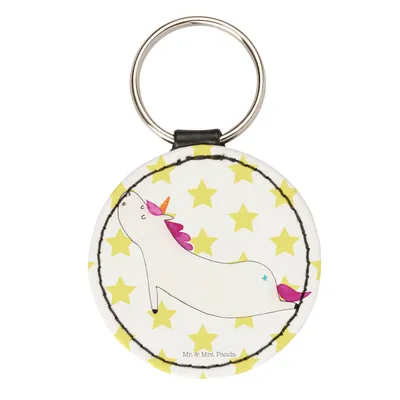 Produktbild von Mr. & Mrs. Panda Anhänger Einhorn Yoga - Weiß - Geschenk, mini schlüsselanhänger, Taschenbaumler, schlüssel, Süß, Taschenanhänger, Achtsamkeit, Entspannung, Sport