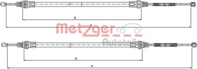 Produktbild von METZGER Handbremsseil Seilzug Feststellbremse für SMART CITY-COUPE (450) Hinten 10.9336