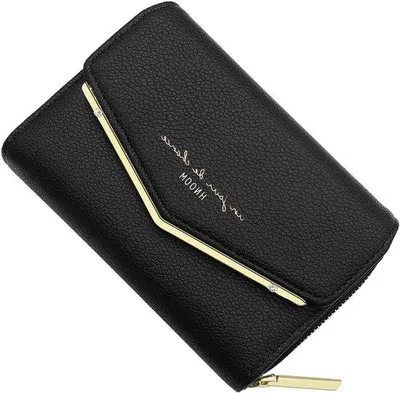 Produktbild von Kleine Damen-Geldbörse aus Kunstleder mit Reißverschluss, Münzfach und 9 Kartenfächern – ideal als Geschenk für Frauen, kompakt und stilvoll