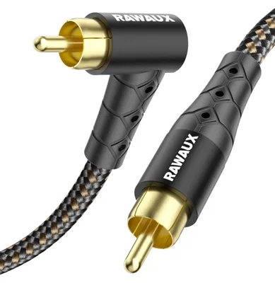 Productafbeelding van Subwoofer Kabel 12M 90 Graden RCA naar RCA Stereo Audiokabel