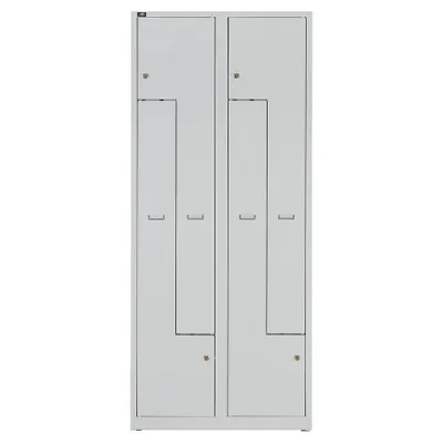 Produktbild von BISLEY Bisley Kleiderspind LIGHT Z 800 x 1.850 x 500 mm (B x H x T) 2 Abteile Stahl lackiert lichtgrau