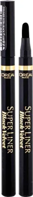Produktbild von L’Oréal Paris Make-Up Designer Super Liner Black Velvet 01 Black, Flüssigkeit, Schwarz, Black, Frauen, Satin, 10 mm