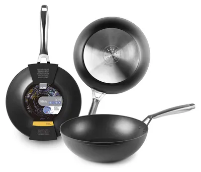 Wok 30 cm, Aluminium, Antihaftbeschichtung, für Induktion