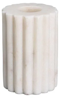 Produktbild von Greengate Kerzenhalter MARBLE Weiß Marmor 7 cm Kerzenständer für 1 Kerze