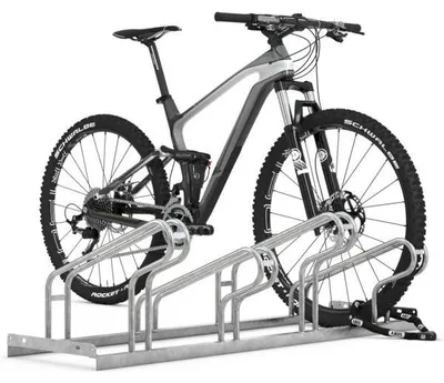 Produktbild von Fahrradbügelparker 1-s.90° verz.Anz.Radstände 4 z.Aufschr.WSM