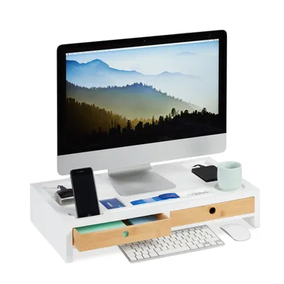 relaxdays Stojan na monitory XL