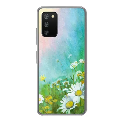 Produktbild von MuchoWow® Handyhülle Schutzhülle Hülle für Samsung Galaxy A03s Gänseblümchen - Sonne - Sommer Silikon Softcase Handy Hülle - Schutz
