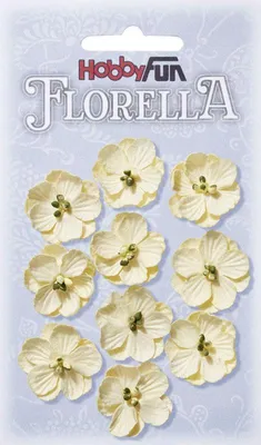 Produktbild von Blüten aus Maulbeer-Papier 2,5 creme