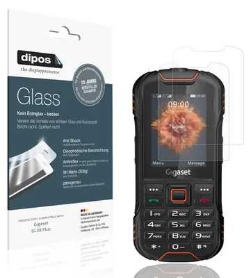 Produktbild von 2x Schutzfolie für Gigaset GLX8 Plus matt - Anti-Shock 9H Folie dipos Glass Kunststoffglas