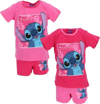 Image de Lilo & Stitch Shortama - Pyjama d'enfant & pyjama d'été 100% coton