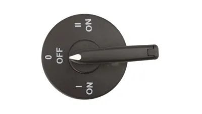 Immagine prodotto di Maniglia nera I-0-II con serratura PRP30W01