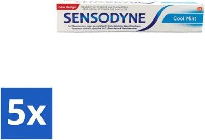 Image de Dentifrice Sensodyne – Menthe fraîche – Pour dents sensibles – 75 ml - Pack économique - 5 pièces